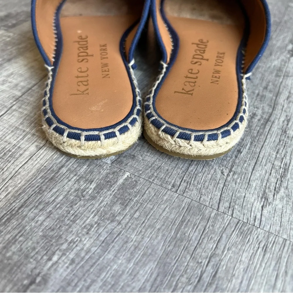 Kate Spade Solero Stripe Espadrille Slide Sandals Sunflower Size 7